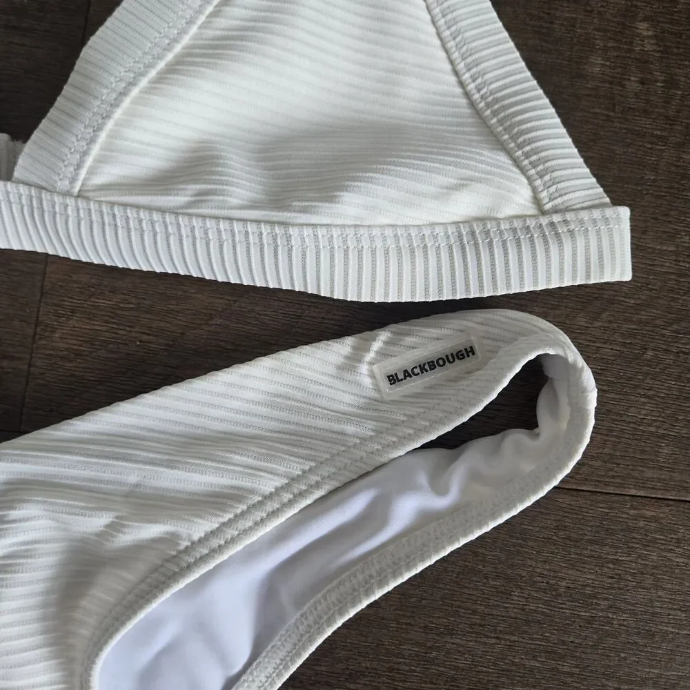 Blackbough Floral Bikini Set Off-white Women’s Swim 2 Piece Swimming Suit Size M